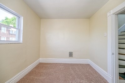 interior space featuring carpet floors