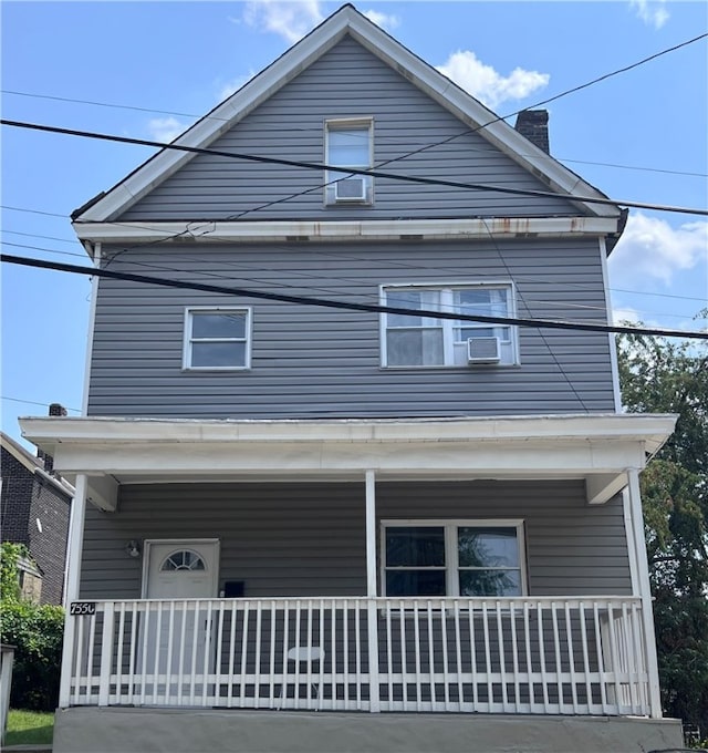 view of front of property with a porch