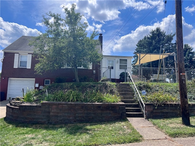 view of front of house featuring a garage