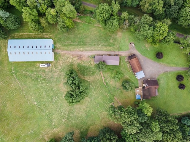 aerial view featuring a rural view