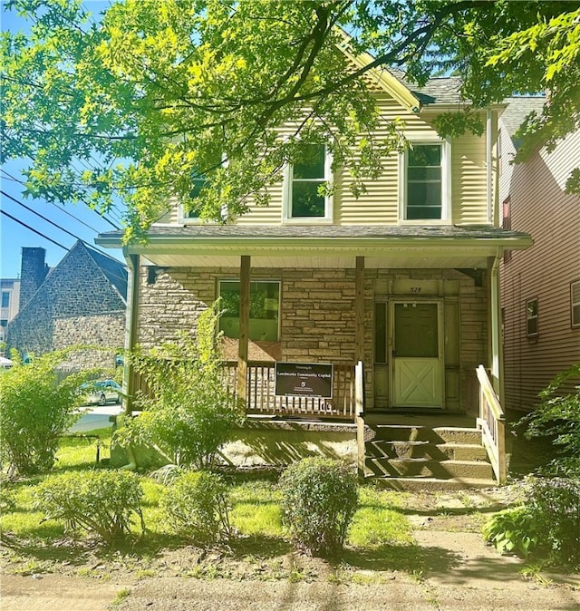 exterior space featuring a porch