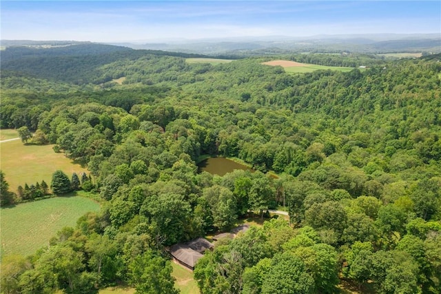 186 Lake Road Ln, Middlecreek Twp, PA 15557 - aerial view with a forest view