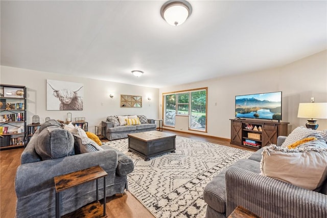 186 Lake Road Ln, Middlecreek Twp, PA 15557 - living area featuring wood finished floors