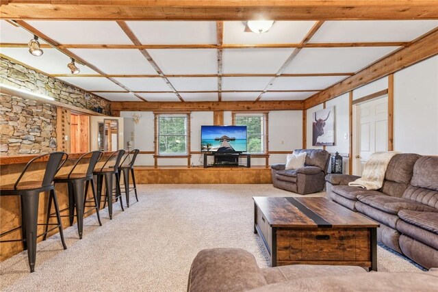 186 Lake Road Ln, Middlecreek Twp, PA 15557 - living room with light colored carpet