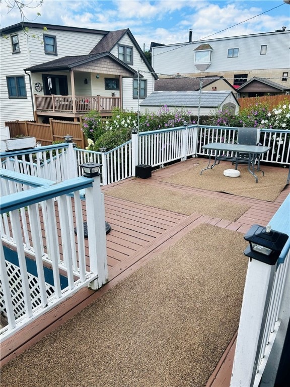 view of patio / terrace with a balcony