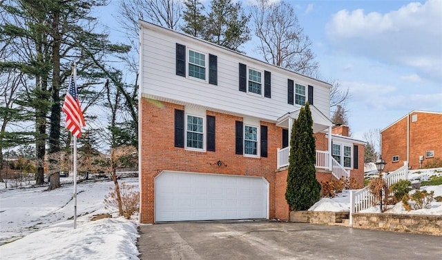 front of property featuring a garage