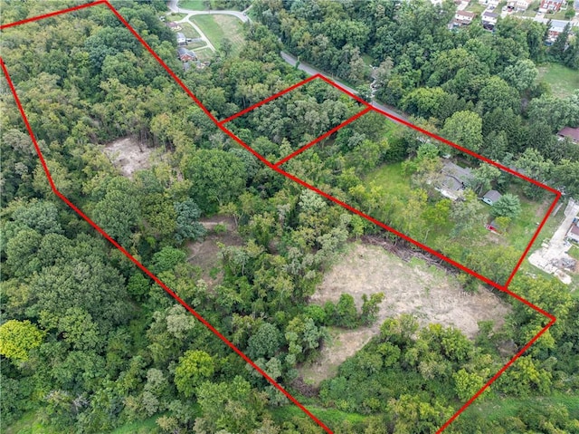3326 New England Rd, West Mifflin, PA 15122 - aerial view of property's location with property parcel outlined