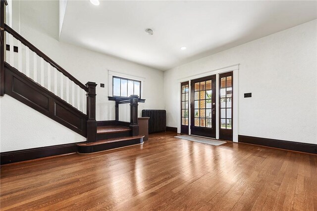 foyer featuring hardwood / wood-style floors