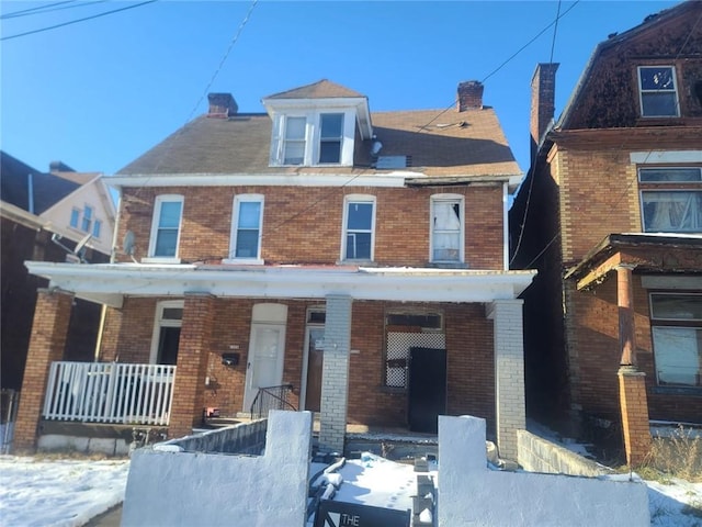 view of front of home with a porch