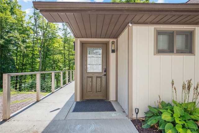 view of doorway to property