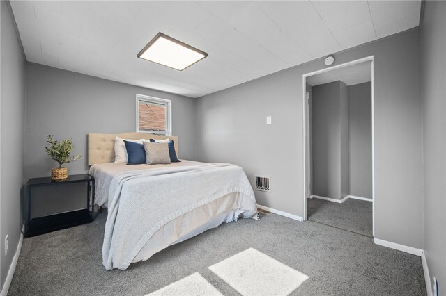 bedroom featuring carpet