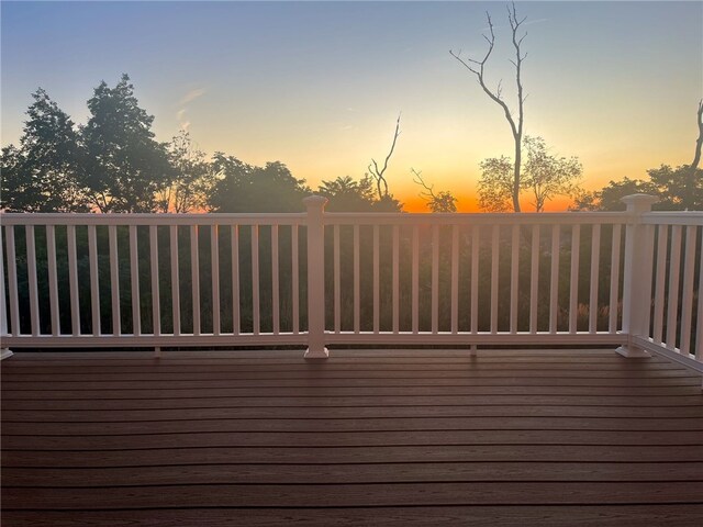 view of deck at dusk