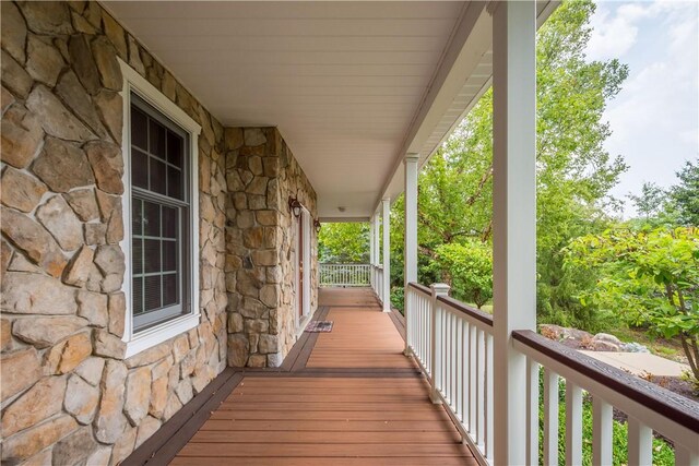 view of wooden terrace