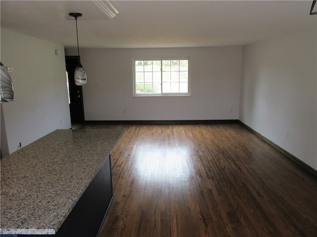 interior space with hardwood / wood-style floors