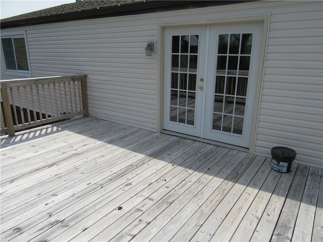 deck with french doors