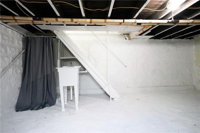 view of basement