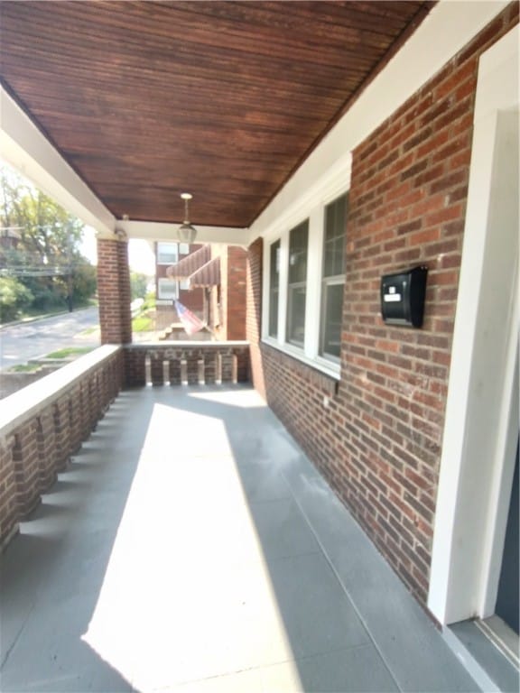 view of patio with a porch