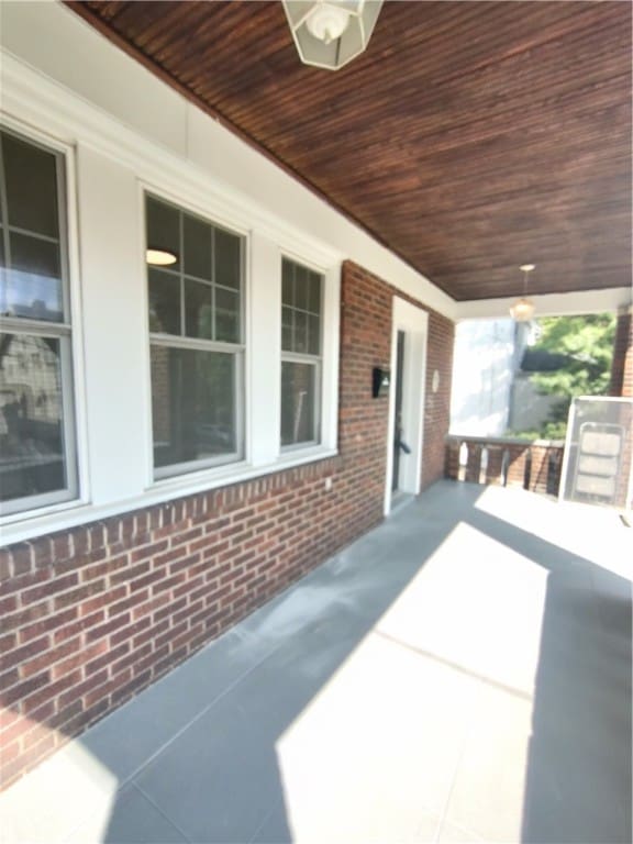 view of patio with a porch