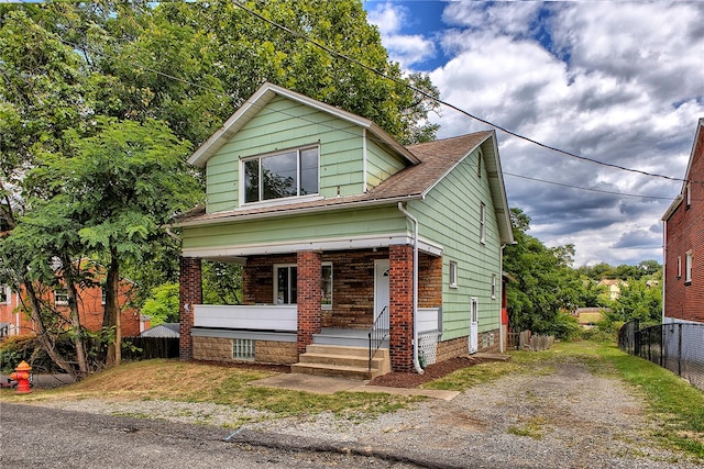 bungalow-style house with a porch