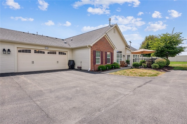 view of home's exterior with a garage