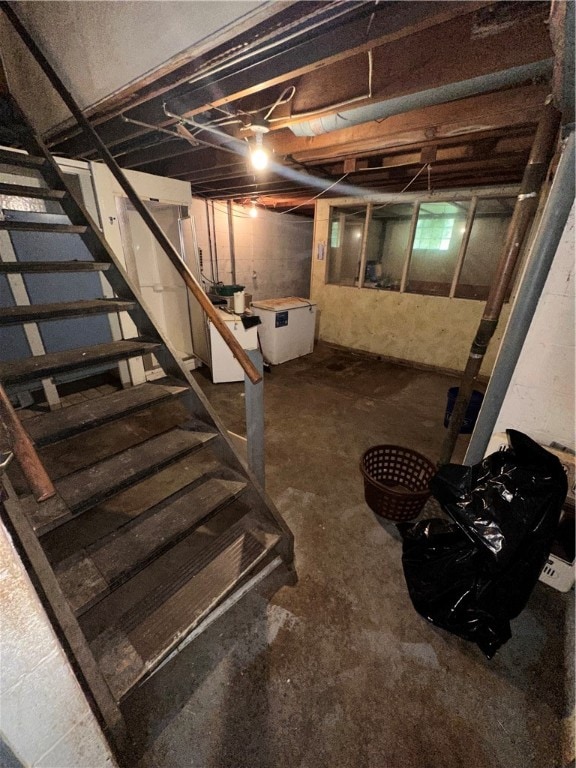 view of basement