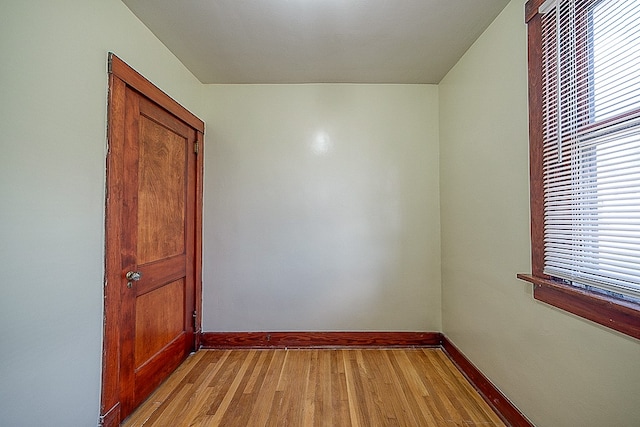 empty room featuring light hardwood / wood-style floors