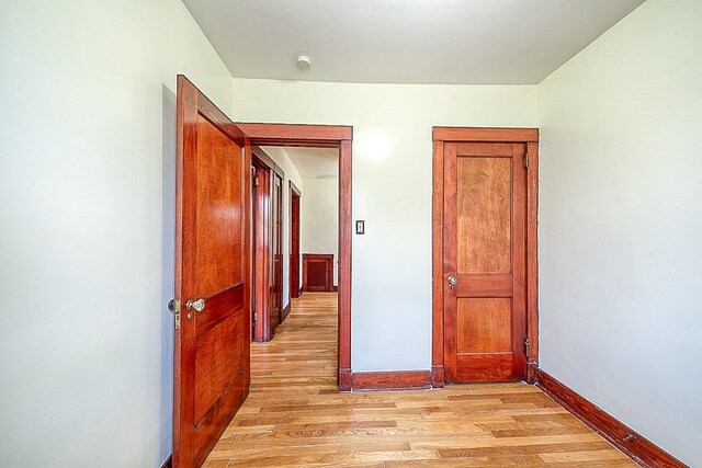 hallway featuring light hardwood / wood-style floors