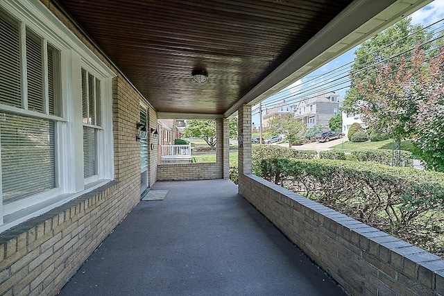 view of patio featuring covered porch