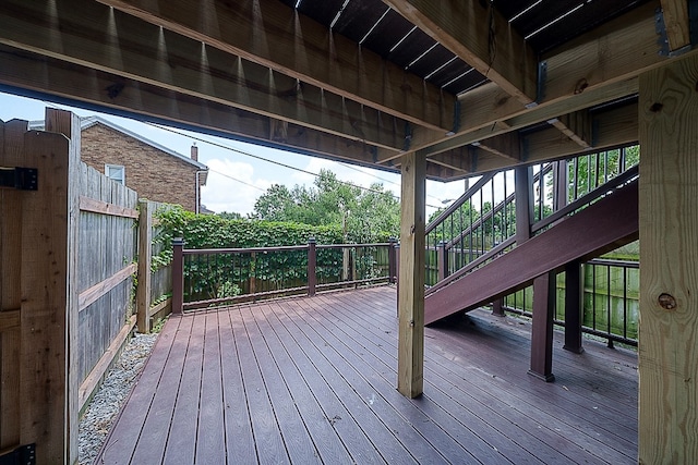 view of wooden deck