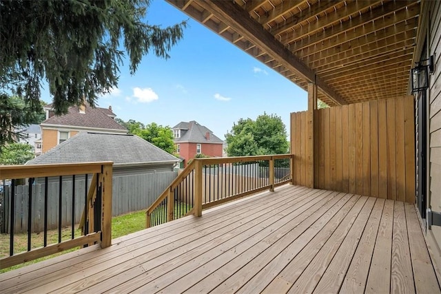 view of wooden terrace