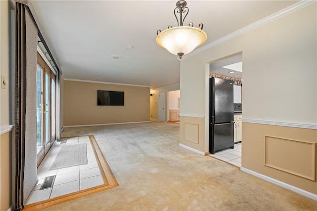 interior space with plenty of natural light and ornamental molding