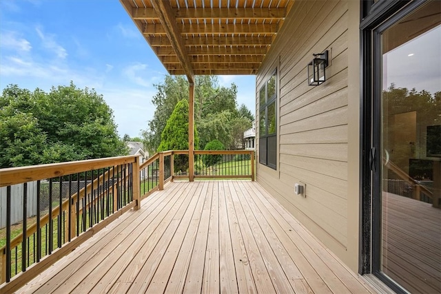 view of wooden terrace