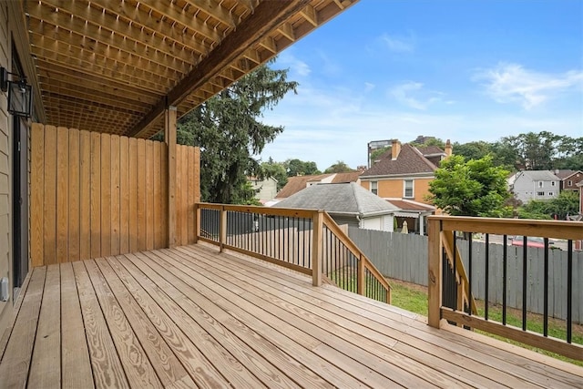 view of wooden deck