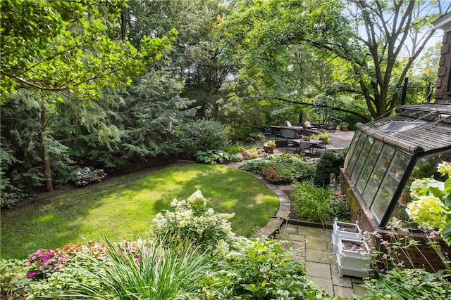 view of yard with a patio