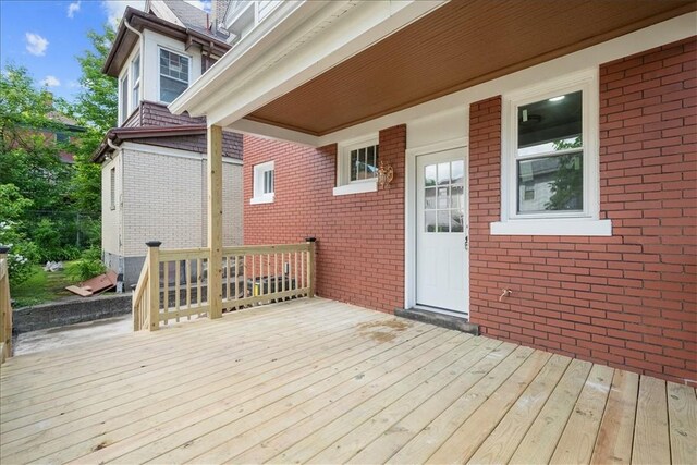 view of wooden deck