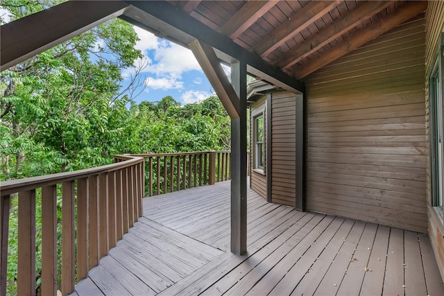 view of wooden terrace