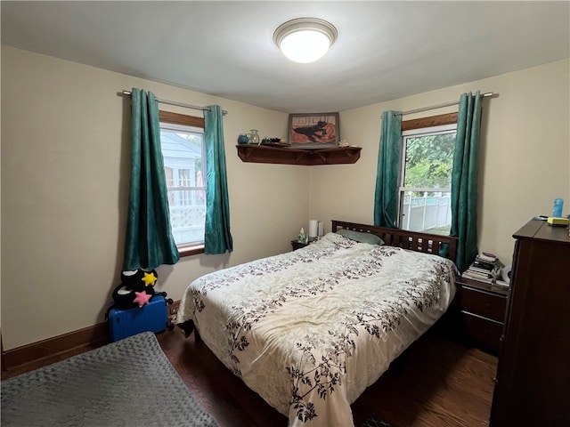 bedroom featuring hardwood / wood-style flooring