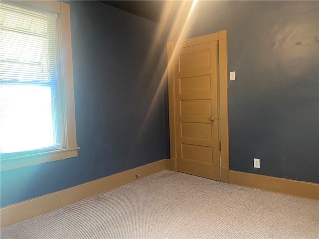 spare room with carpet