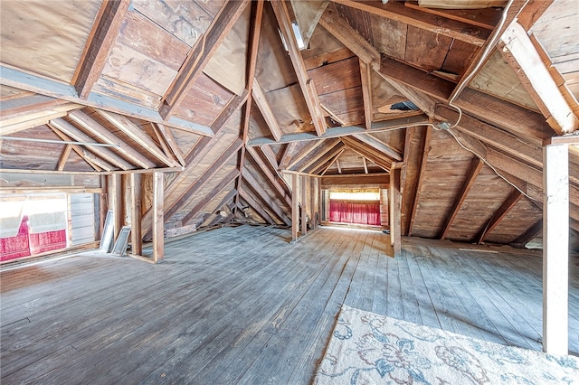 view of attic