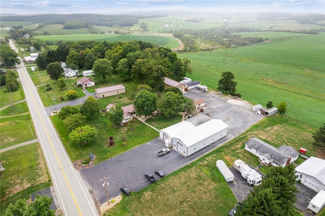 drone / aerial view with a rural view