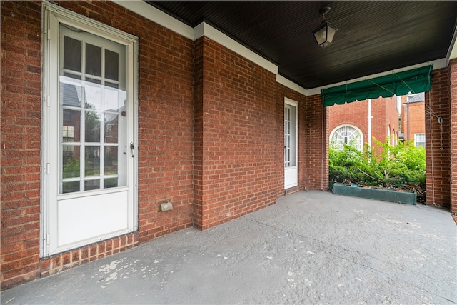 view of patio with a porch