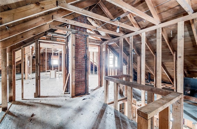 unfinished attic with plenty of natural light