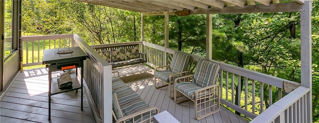 view of wooden terrace