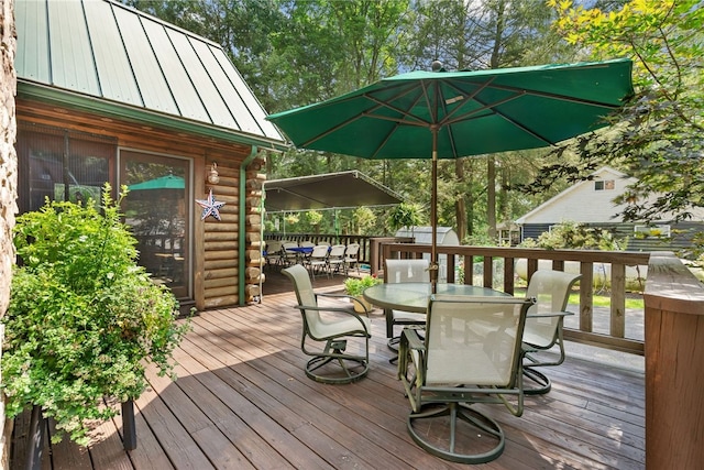 view of wooden deck