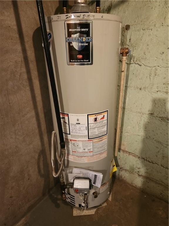 utilities featuring gas water heater