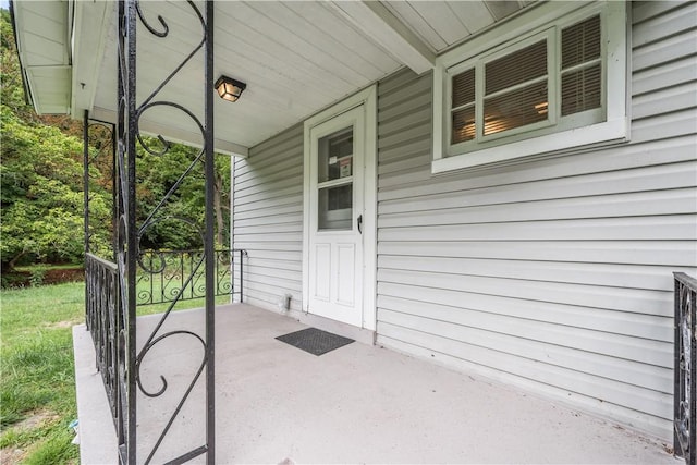 view of patio with a porch