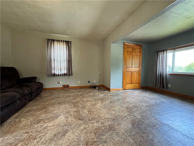 view of tiled living room