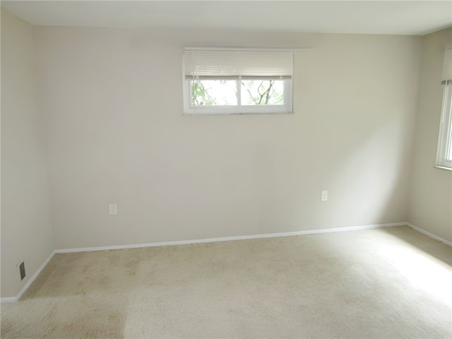 view of carpeted spare room