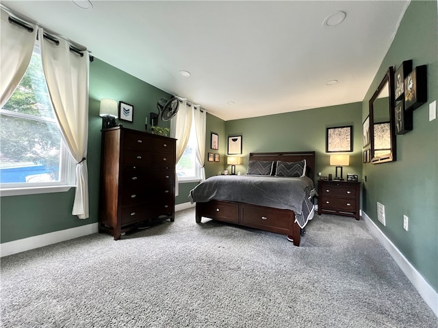 view of carpeted bedroom