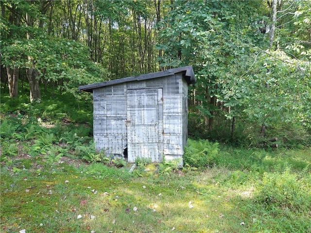 view of shed